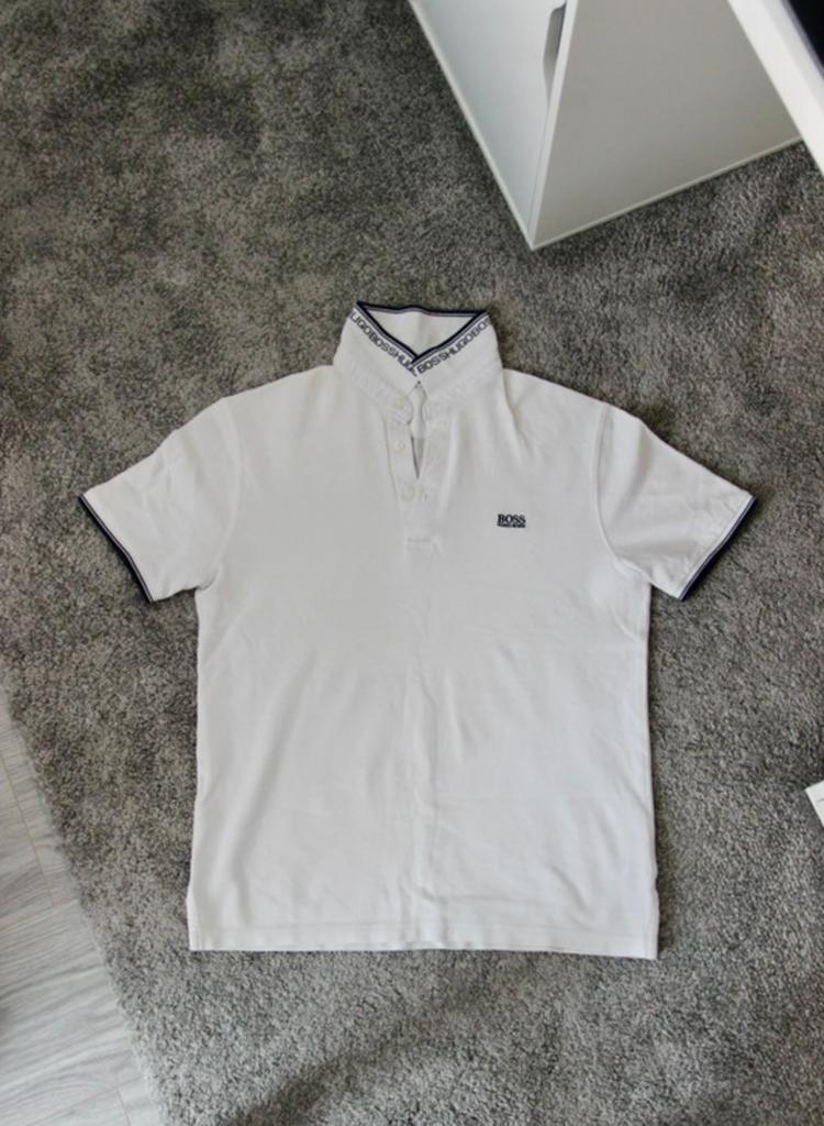 Hugo Boss Polo Blanc Homme Casual Chic Old Money, Enlèvement ou Envoi, Comme neuf, Blanc