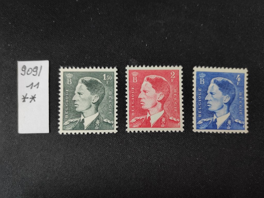 België OBP 909/911 Koning Boudewijn postfris, Sans timbre, Neuf, Enlèvement ou Envoi, Non oblitéré