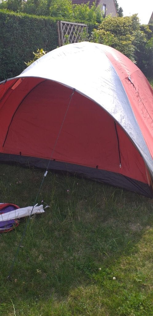 Koepel tent 3pers, Caravans en Kamperen, Ophalen, Gebruikt, Tot en met 3