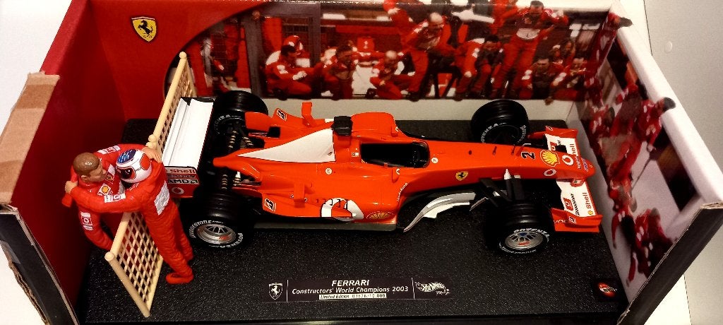 1/18 Ferrari F2003-GA constructor's world champions 2003, Enlèvement ou Envoi, Neuf, Voiture, Hot Wheels