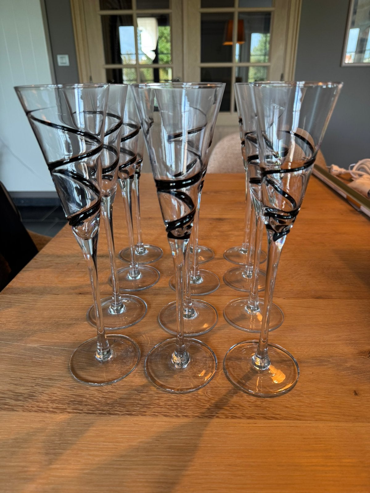 Lot de 12 coupes à champagne au sel et au poivre, Enlèvement ou Envoi, Comme neuf
