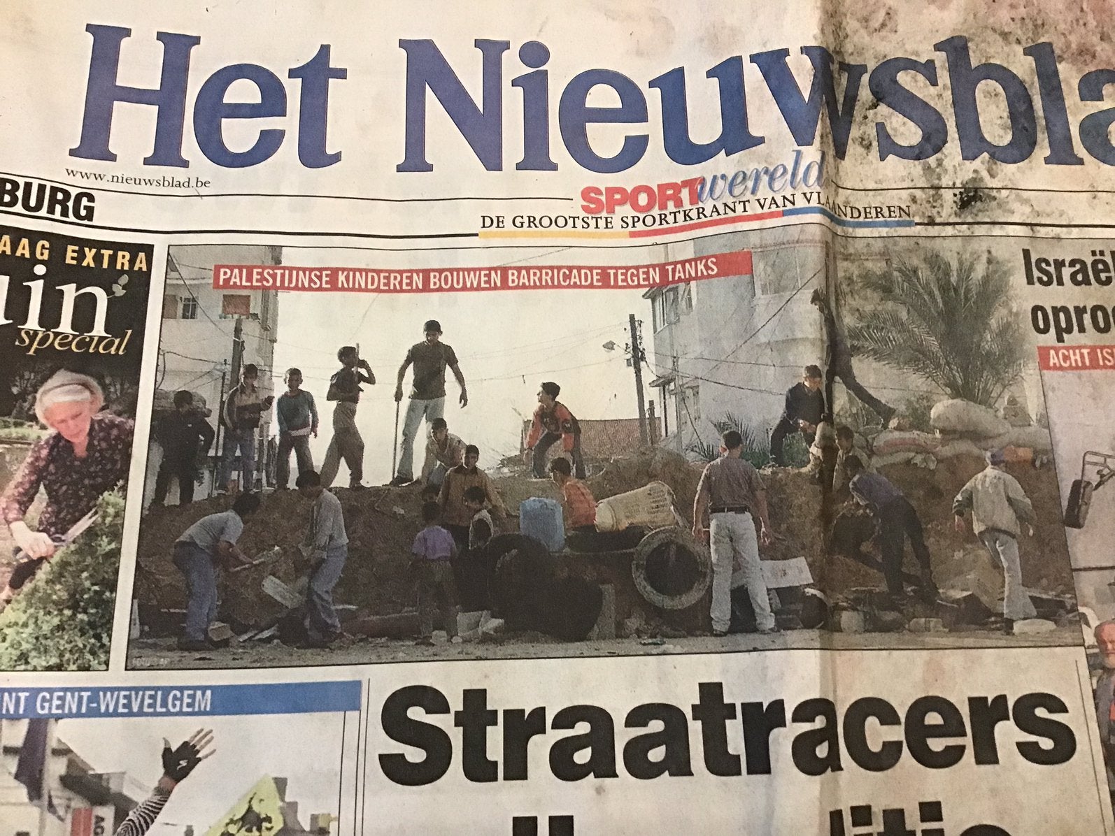 Oude krant Het Nieuwsblad 11 april 2002, Ophalen of Verzenden, Krant