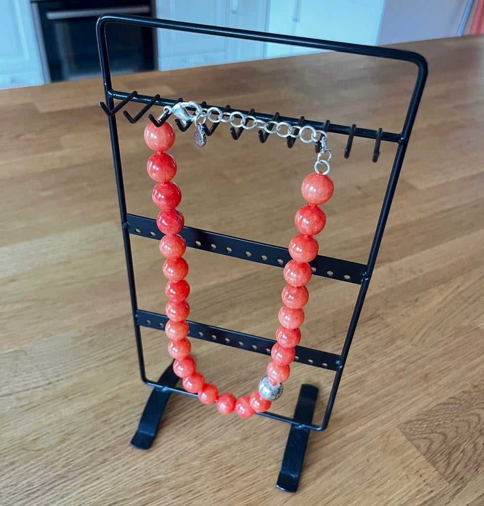 Collier de perles orange corail – Titto ~50 cm, Bijoux, Sacs & Beauté, Colliers, Utilisé, Orange, Réglable, Enlèvement ou Envoi