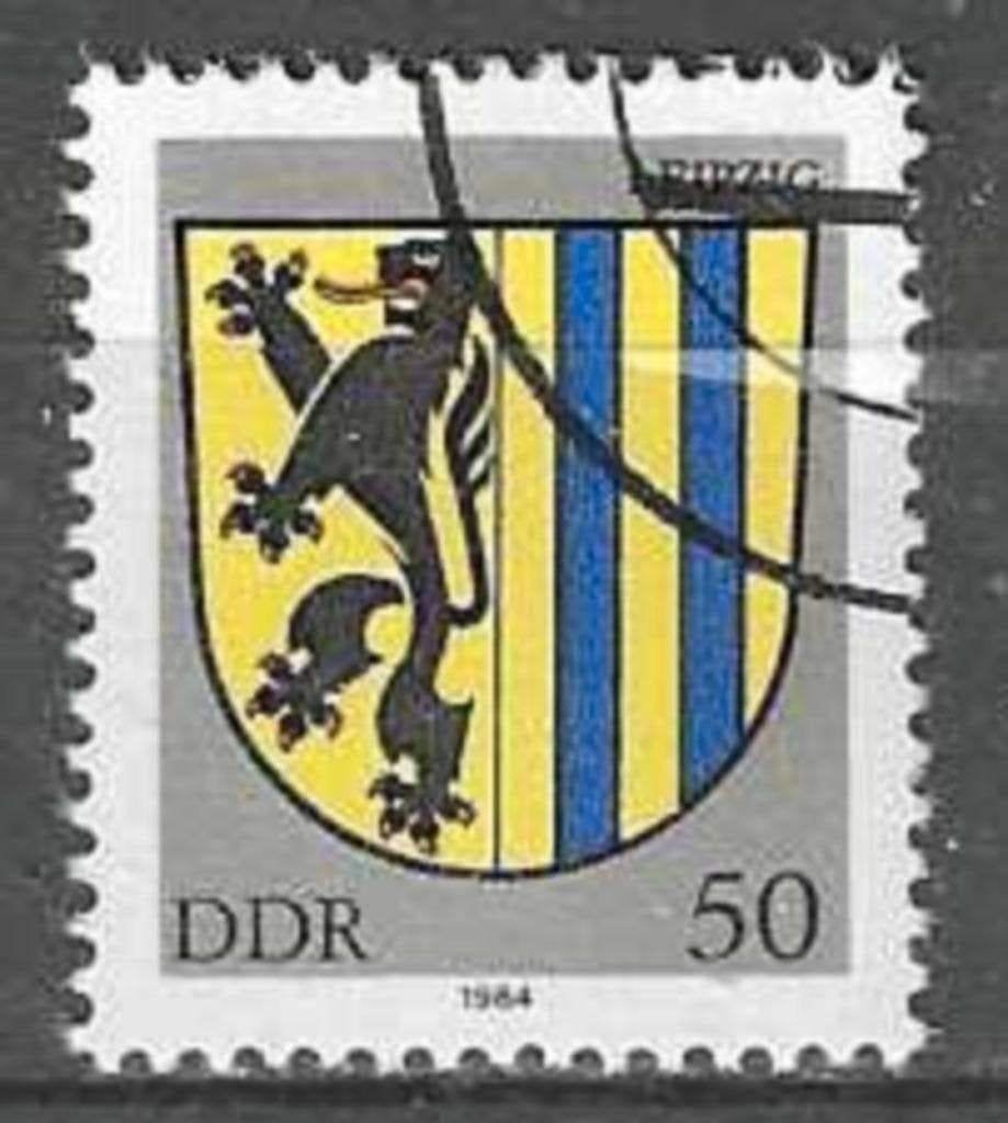 Allemagne DDR 1984 - Yvert 2490 - Armoiries de l ville (ST), Envoi, RDA, Affranchi