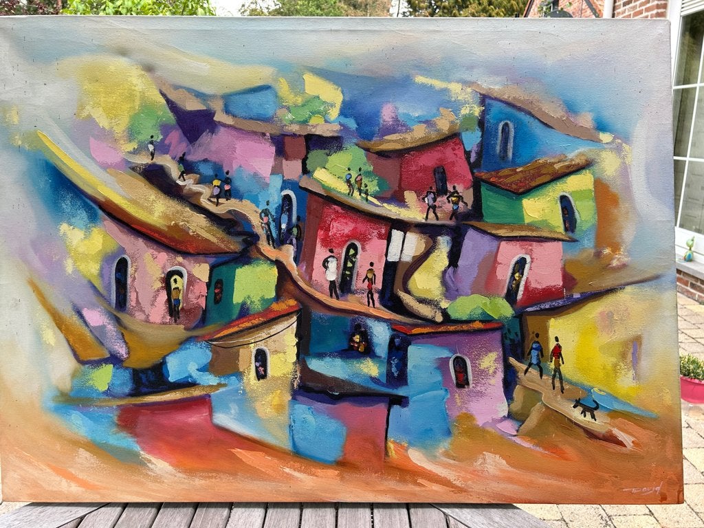 2 originele moderne schilderijen - Braziliaanse kunst, Antiek en Kunst, Kunst | Schilderijen | Modern, Ophalen, Overig onderwerp