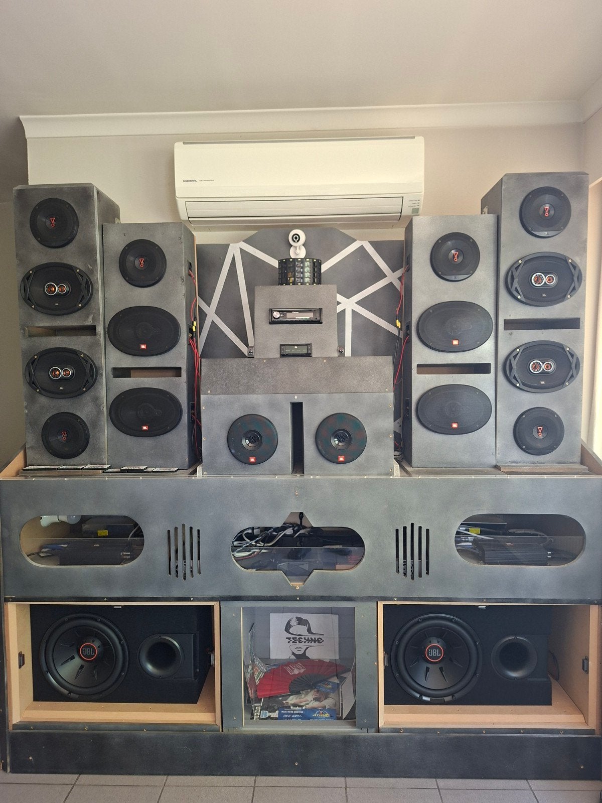 Zelfgemaakte JBL geluidsinstallatie voor indoor., Ophalen of Verzenden, JBL