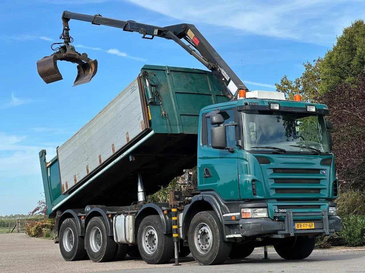 Scania G360 8x4!Z-Kraan/KIPPER! DK1138, Auto's, Vrachtwagens, Automaat, Euro 5, Achterwielaandrijving, 360 pk