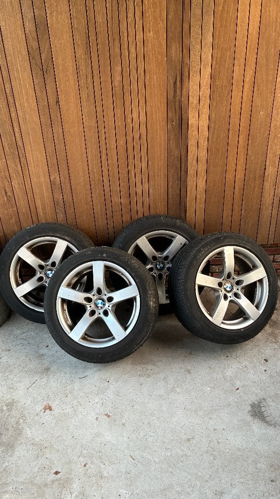 4 winterwielen op BMW velg, Auto-onderdelen, Ophalen, Gebruikt, 17 inch, Winterbanden