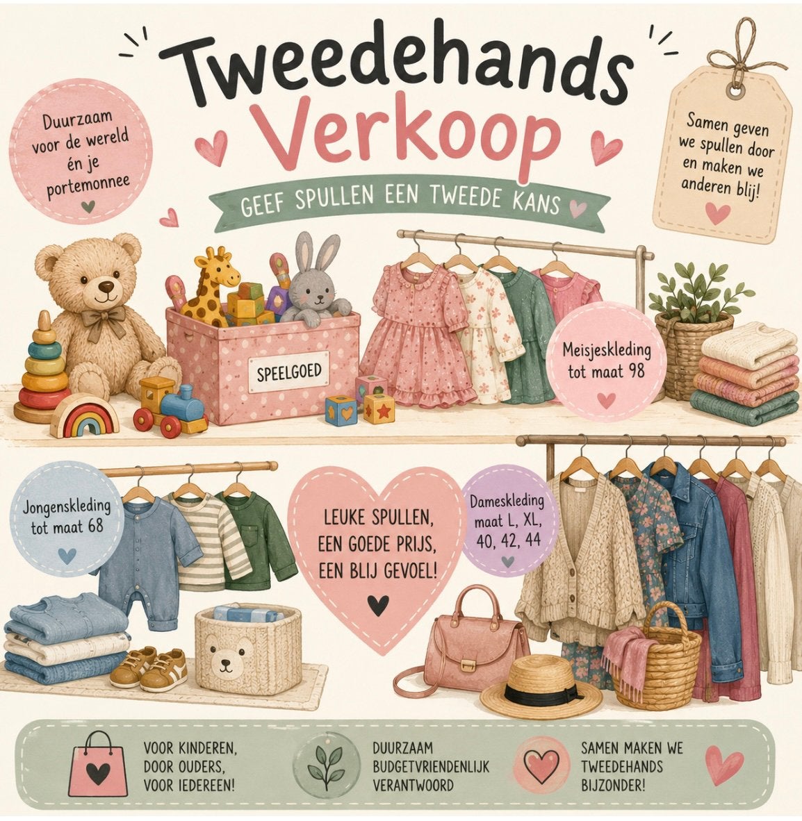 Alleelei tweedehands vooral kinderspullen en dameskleding, Enlèvement, Comme neuf