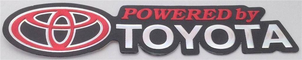 Powered by Toyota metallic sticker #1, Envoi