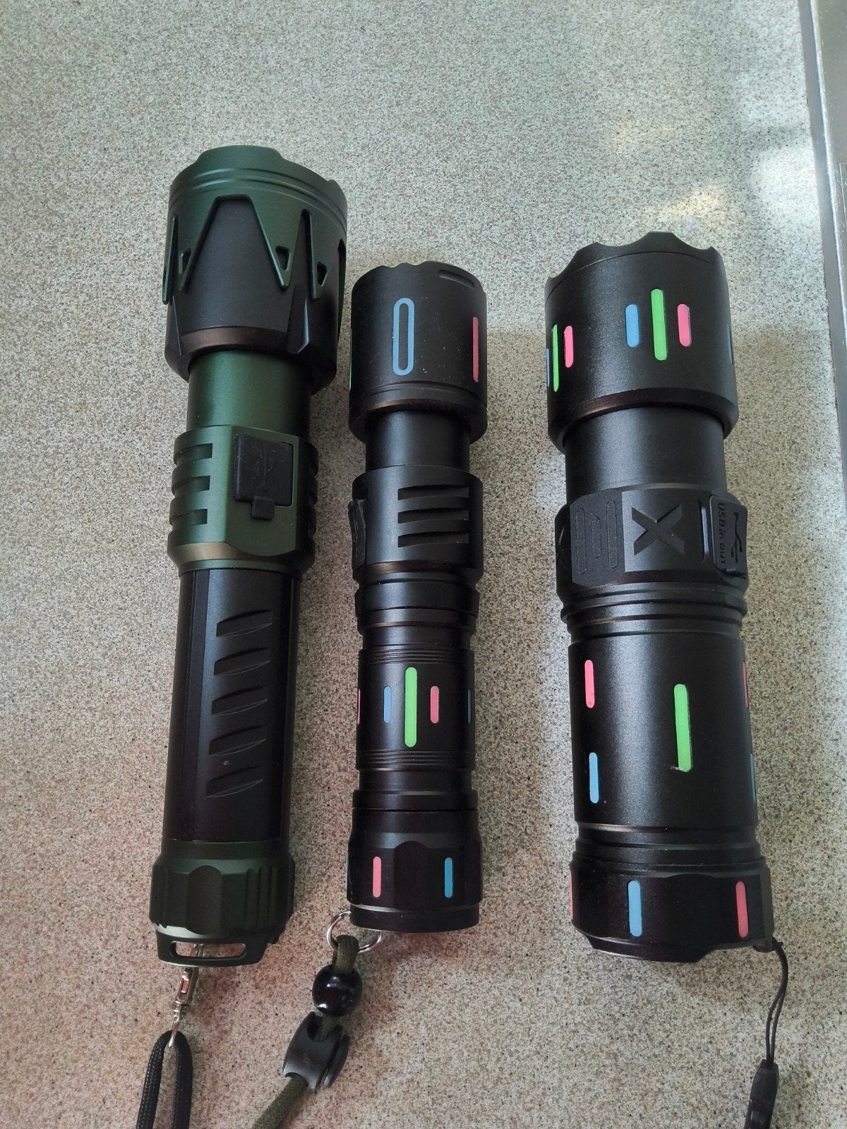 3 zaklampen, Caravans en Kamperen, Zaklampen, Ophalen, Accu
