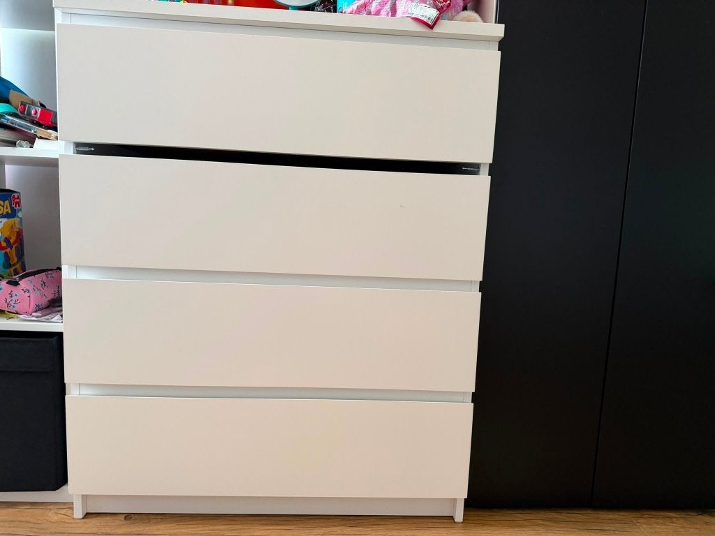 Malm ladekast 4 lades, Huis en Inrichting, Kasten | Ladekasten, Ophalen, Gebruikt, 100 tot 150 cm, 50 tot 100 cm
