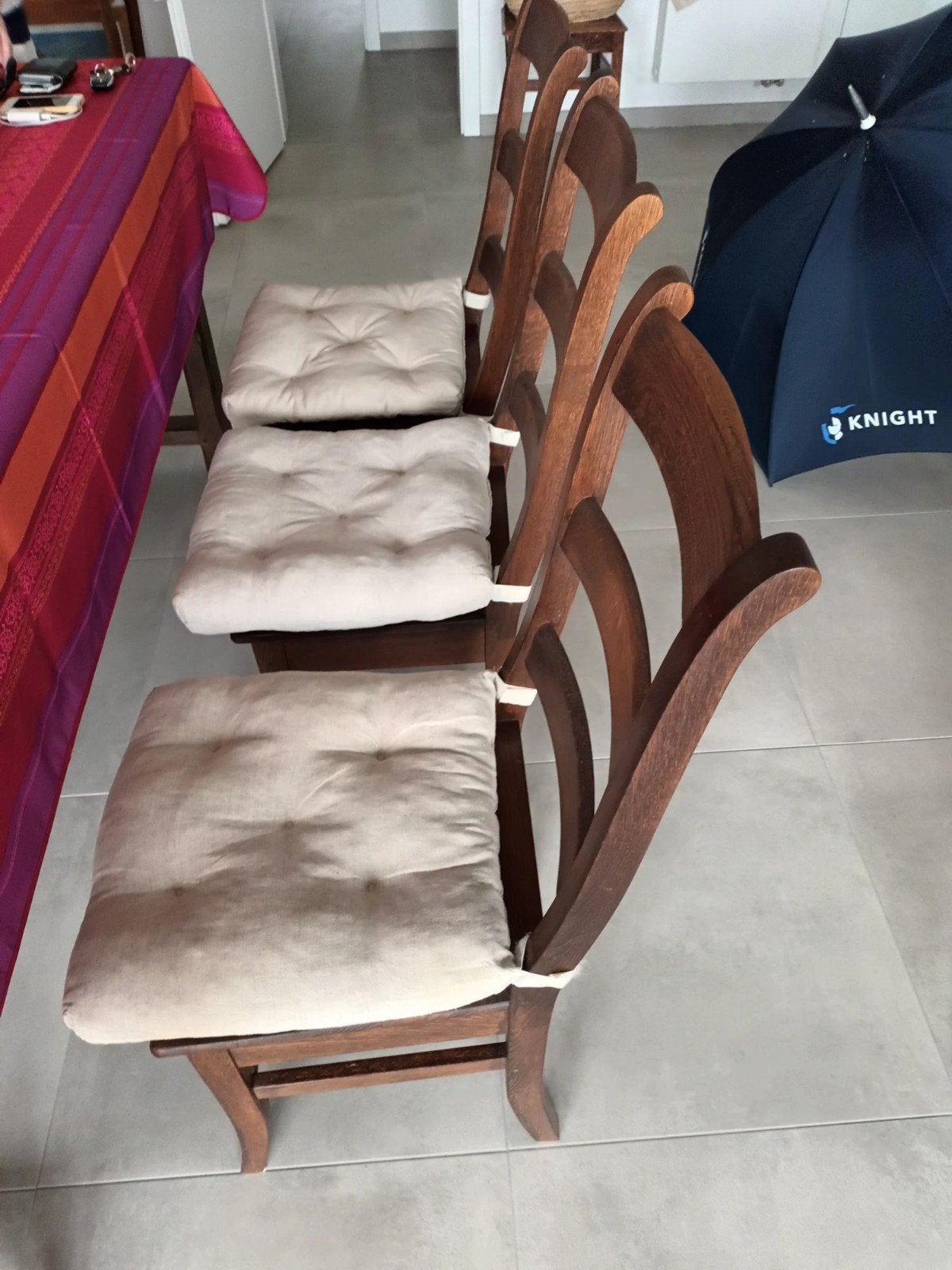 Avendre 6 chaises de Herve en chêne, Enlèvement
