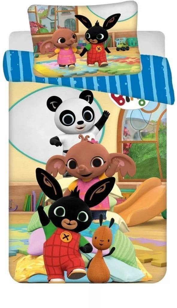Bing Konijn Baby / Peuter Dekbedovertrek 100 x 135 - Katoen, Kinderen en Baby's, Overige kleuren, Jongetje of Meisje, Dekbedovertrek