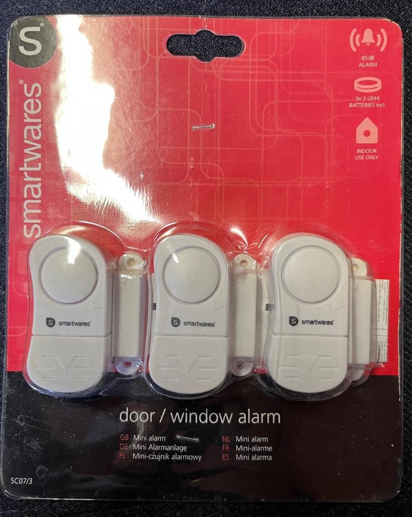 alarm voor ramen en deuren, set met 3 stuks, Doe-het-zelf en Bouw, Alarmsystemen, Ophalen of Verzenden, Nieuw, Sirene, Raam of Deur