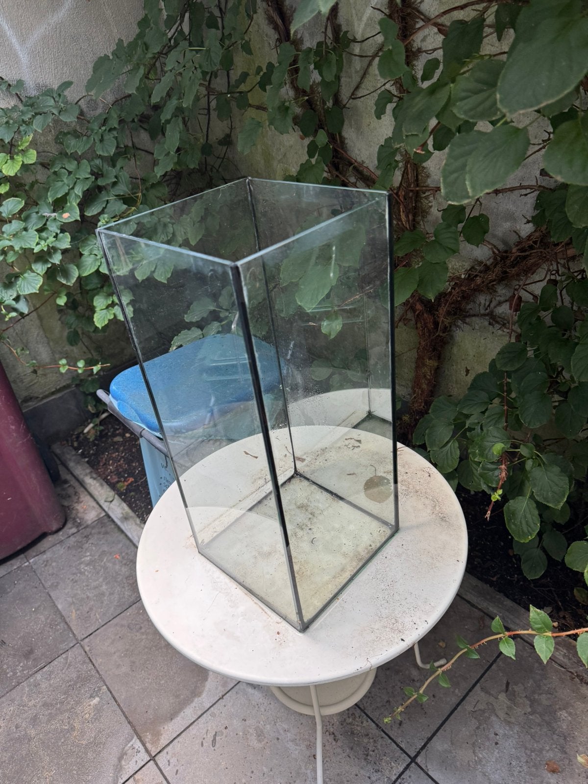 Vierkant zuil/ stolp/ aquarium, Huis en Inrichting, Woonaccessoires | Stolpen, Glas, Ophalen, Zo goed als nieuw