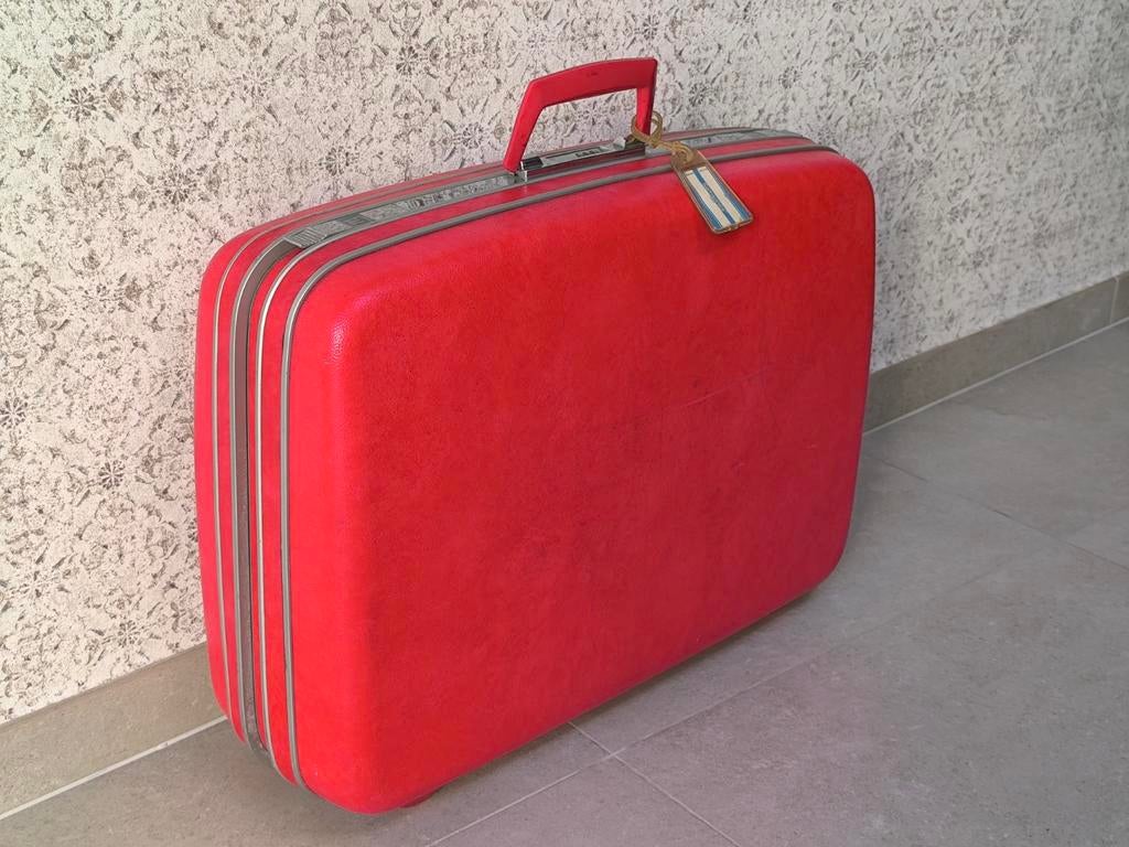 Vintage Samsonite Silhouette valise, Rouge (bon état!), Plastique dur, Enlèvement, 45 à 55 cm, 50 à 60 cm