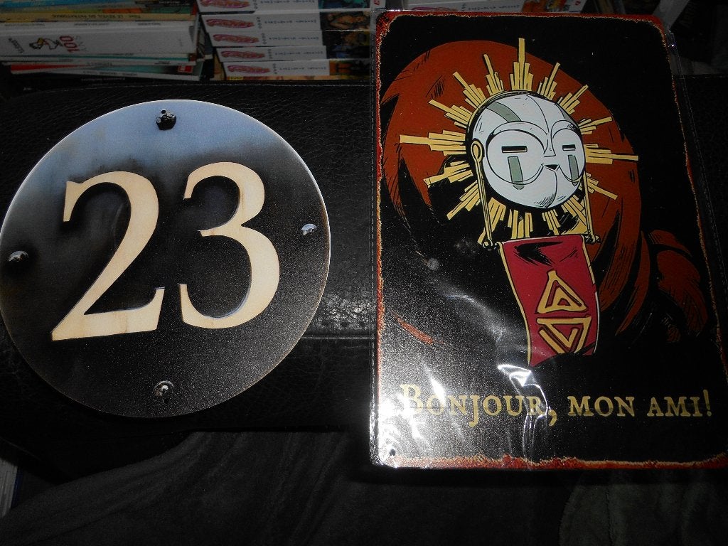Lot de 2 plaque en métal Clair obscur expédition 33, Enlèvement ou Envoi