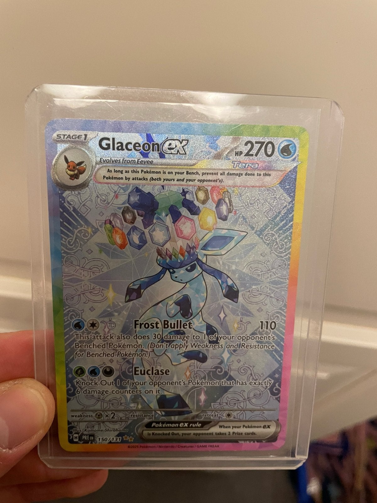 Pokémon Glaceon ex 150/131 – Special Illustration Rare (SIR), Ophalen of Verzenden, Nieuw, Losse kaart, Foil