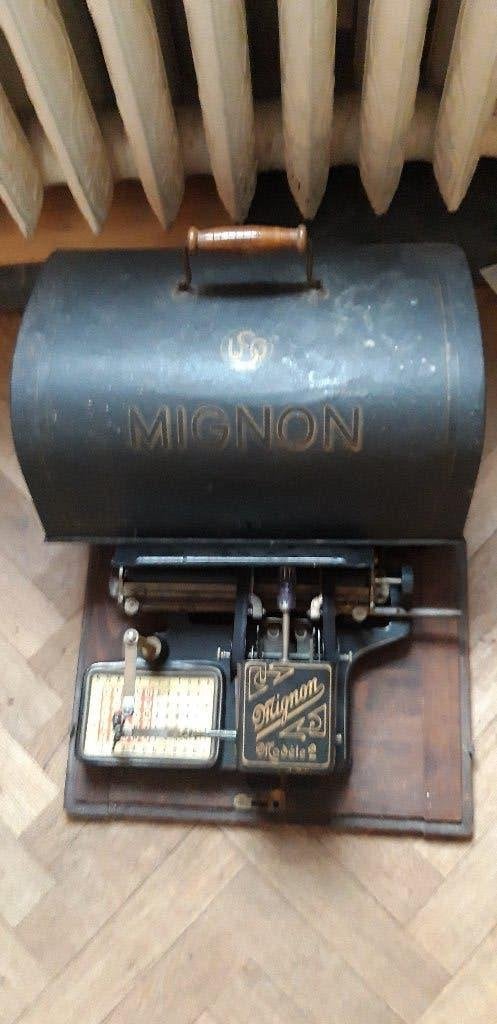 MIGNON typemachine (voor verzameling), Ophalen