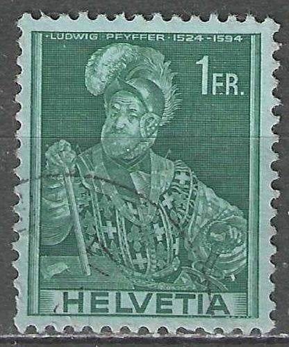 Suisse 1941 - Yvert 363 - Colonel Ludwig Pfyffer (ST), Envoi, Affranchi