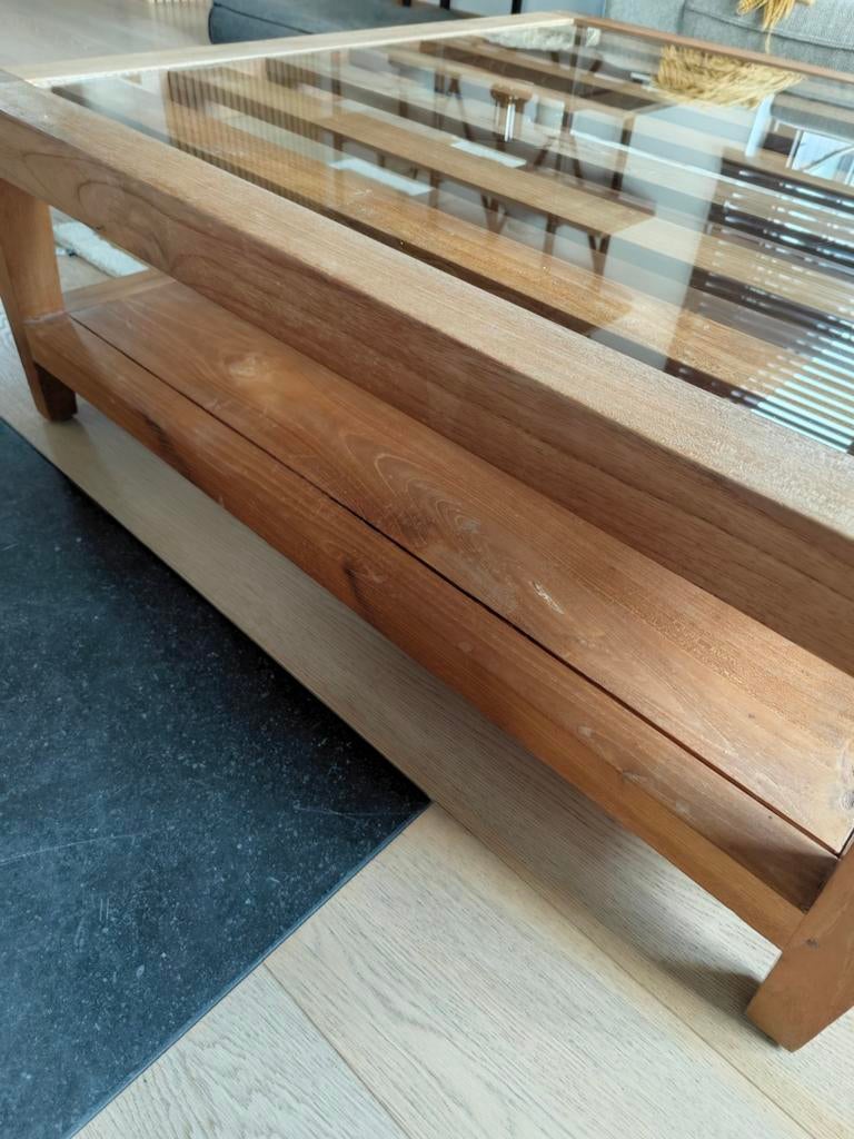 Table basse en teck, Maison & Meubles, Tables | Tables de salon, Enlèvement, Teck