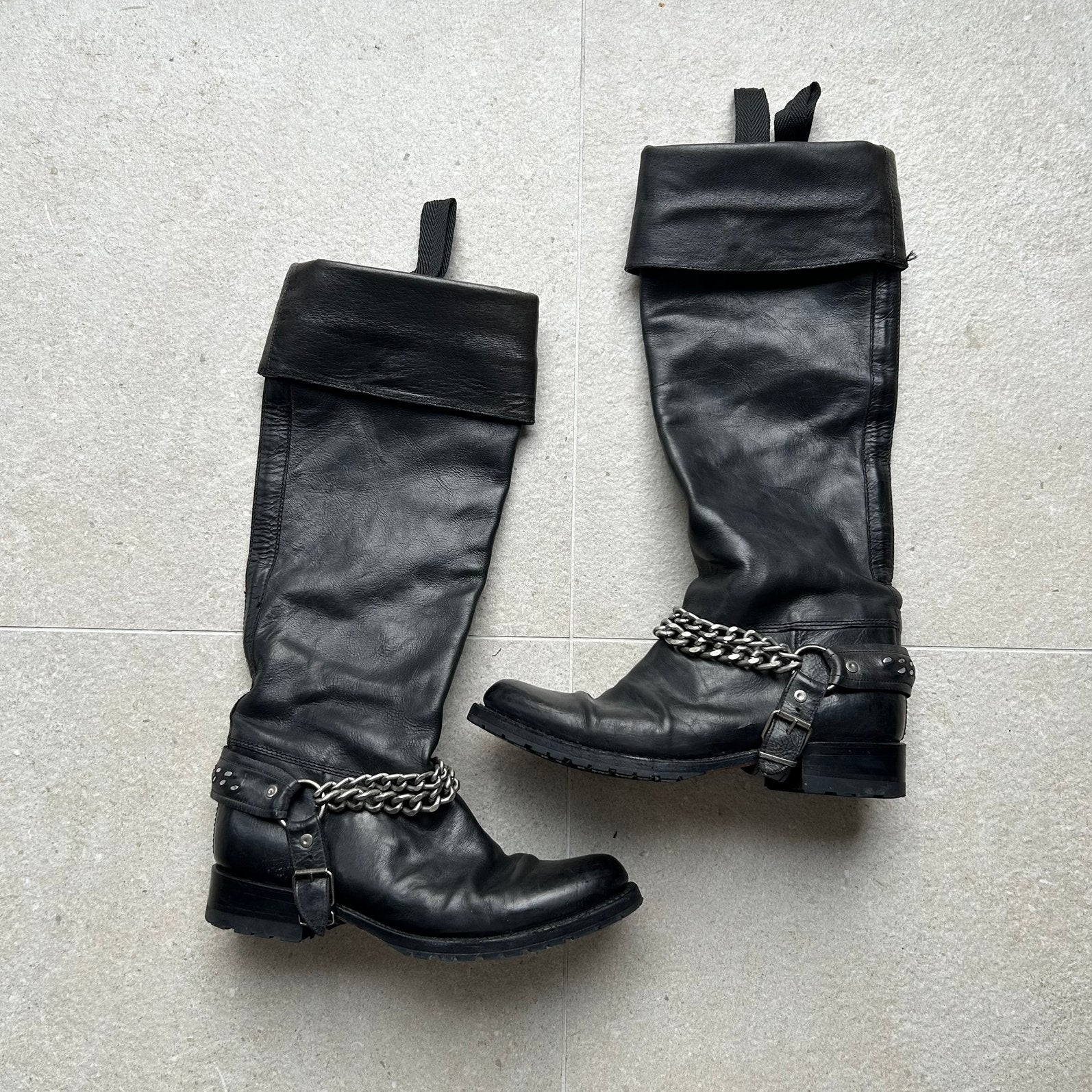Sendra cowboy biker botten met metalen detail, Kleding | Dames, Hoge laarzen, Zwart, Ophalen of Verzenden, Gedragen