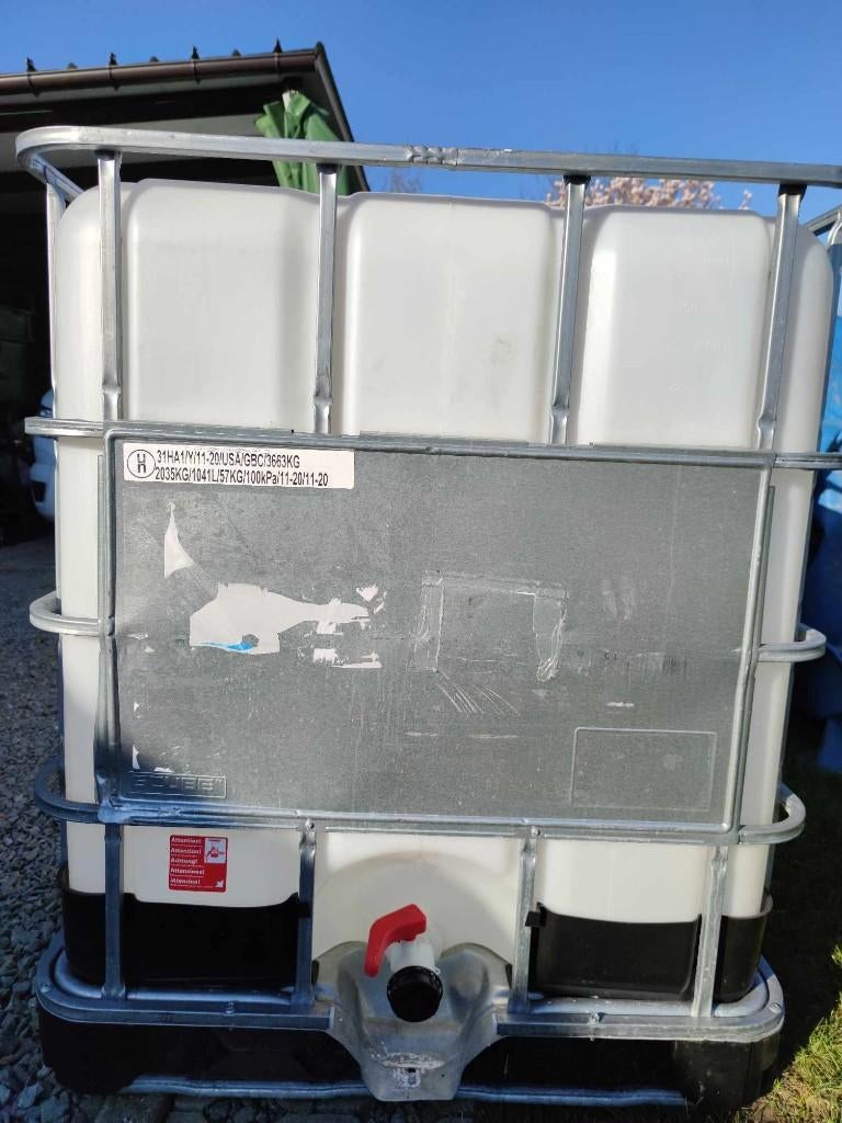 watervat - 1000 L, Ophalen, Zo goed als nieuw, Metaal, Met kraantje