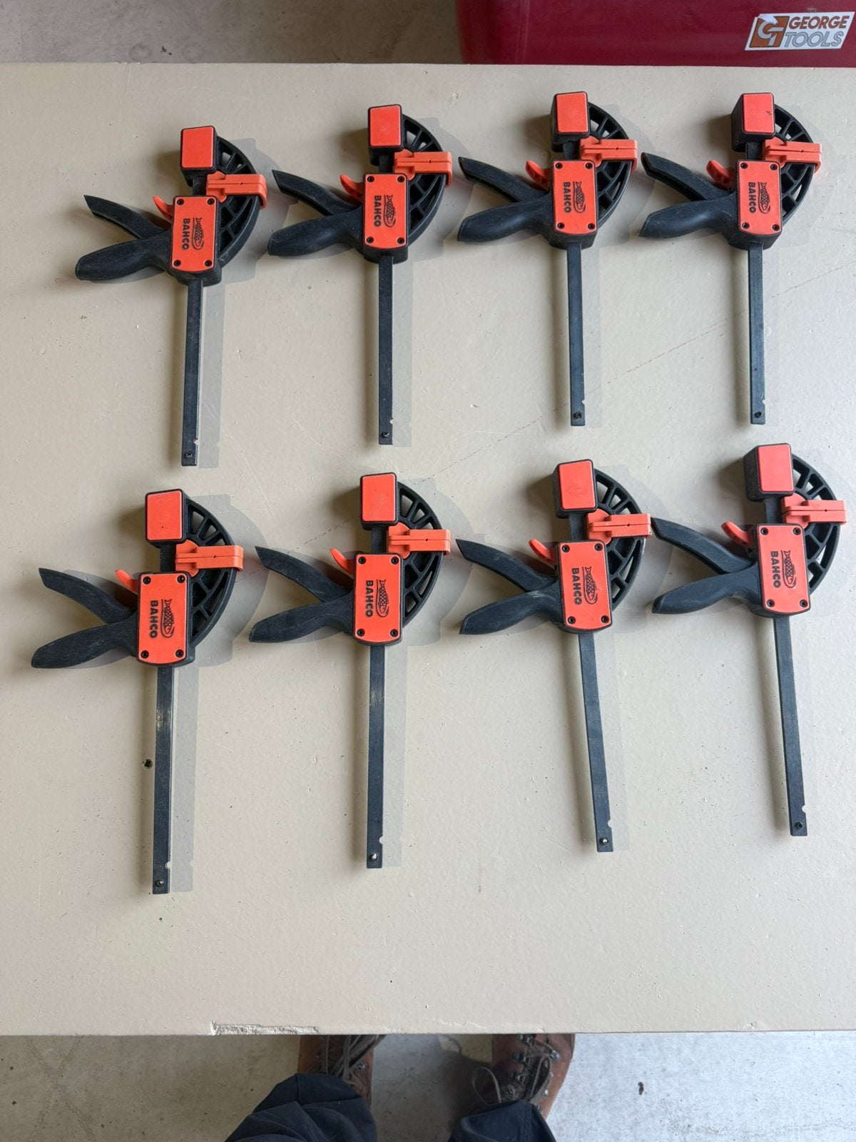 Snelspanklem BAHCO 10cm set van 8, Ophalen, Zo goed als nieuw, Klem