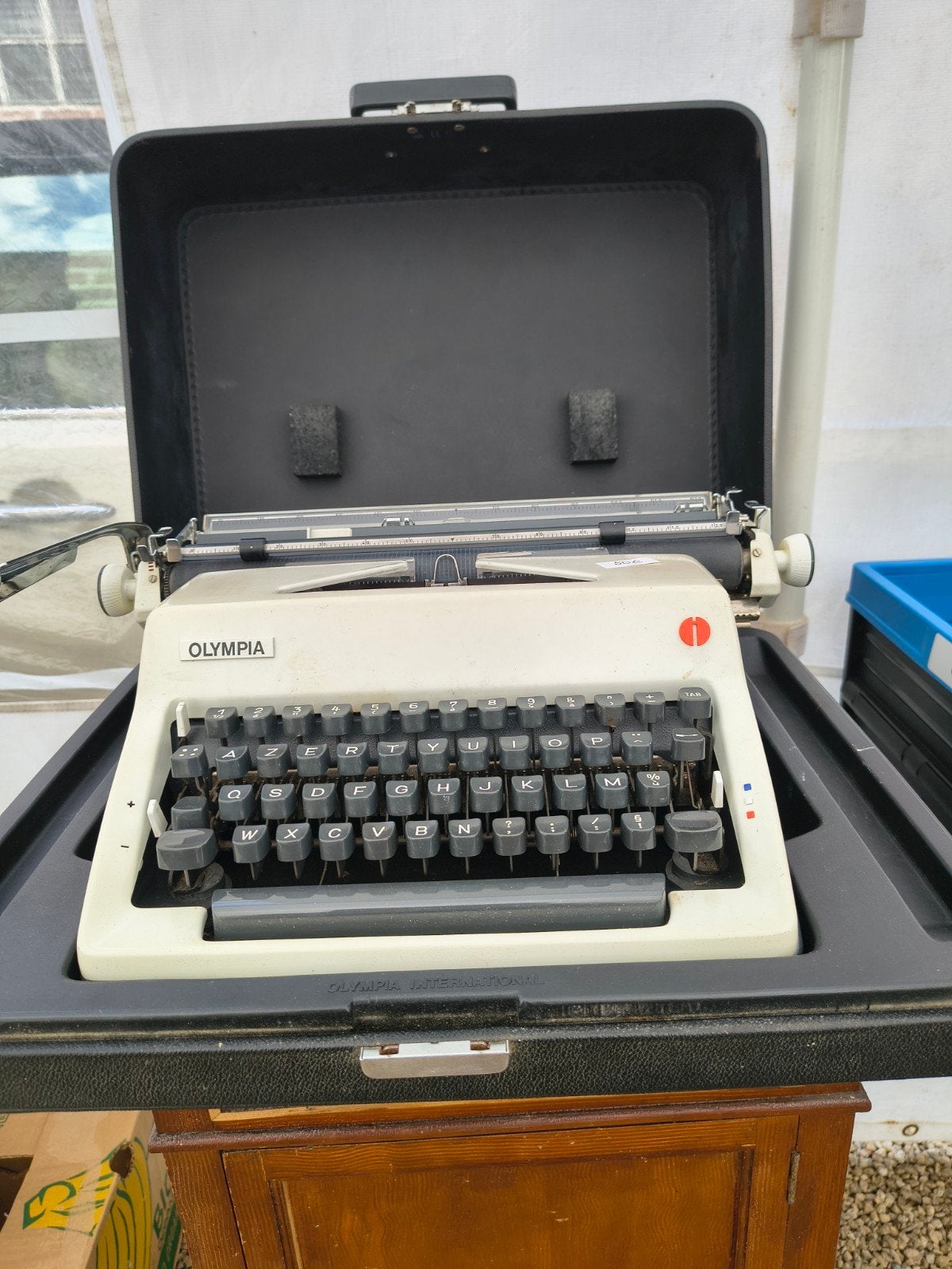 Olympia typemachine in koffer, Ophalen, Gebruikt