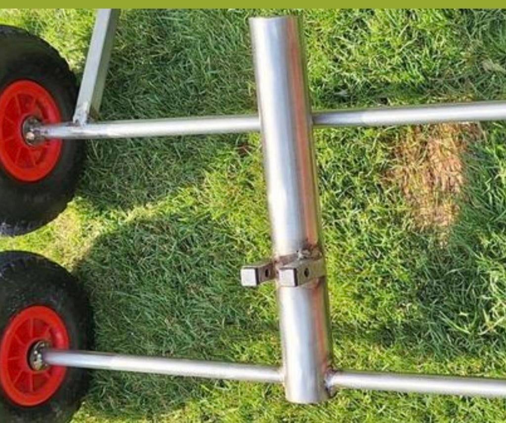 Rvs 316 onderstel viskar zoet-zout., Watersport en Boten, Ophalen