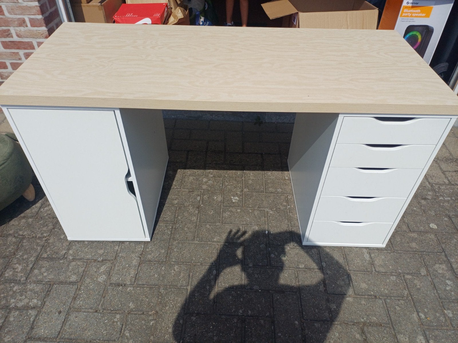 Bureau, Ophalen, Blauw