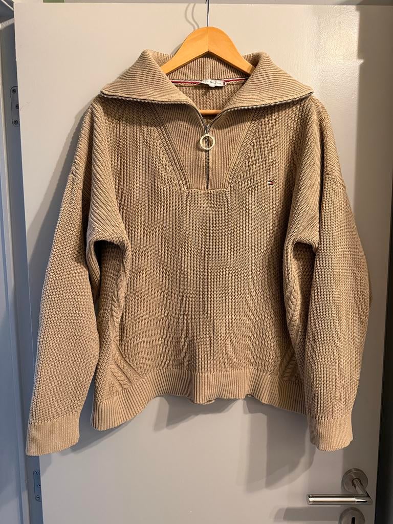 Beige Tommy Hilfiger trui maat L, Kleding | Dames, Ophalen of Verzenden, Zo goed als nieuw, Maat 42/44 (L), Beige