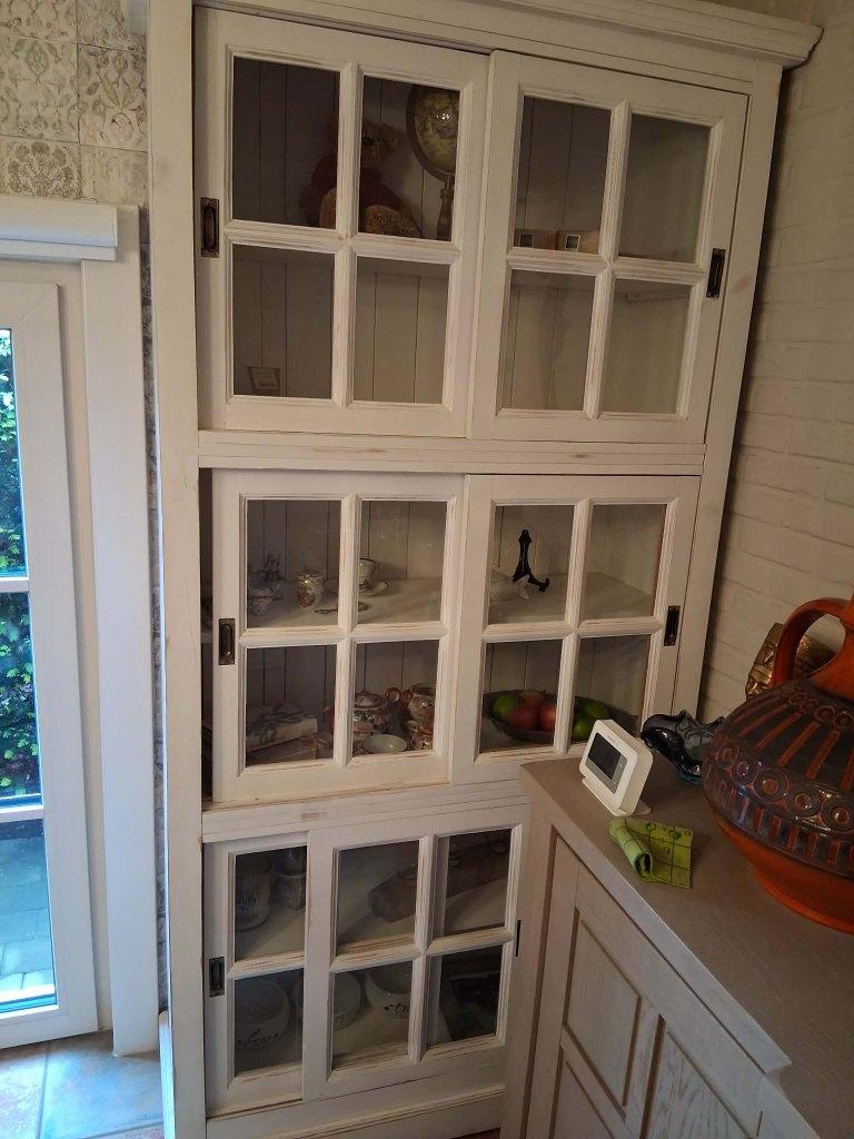Armoire rustique en blanc mat, Pin, 25 à 50 cm, Comme neuf, Enlèvement