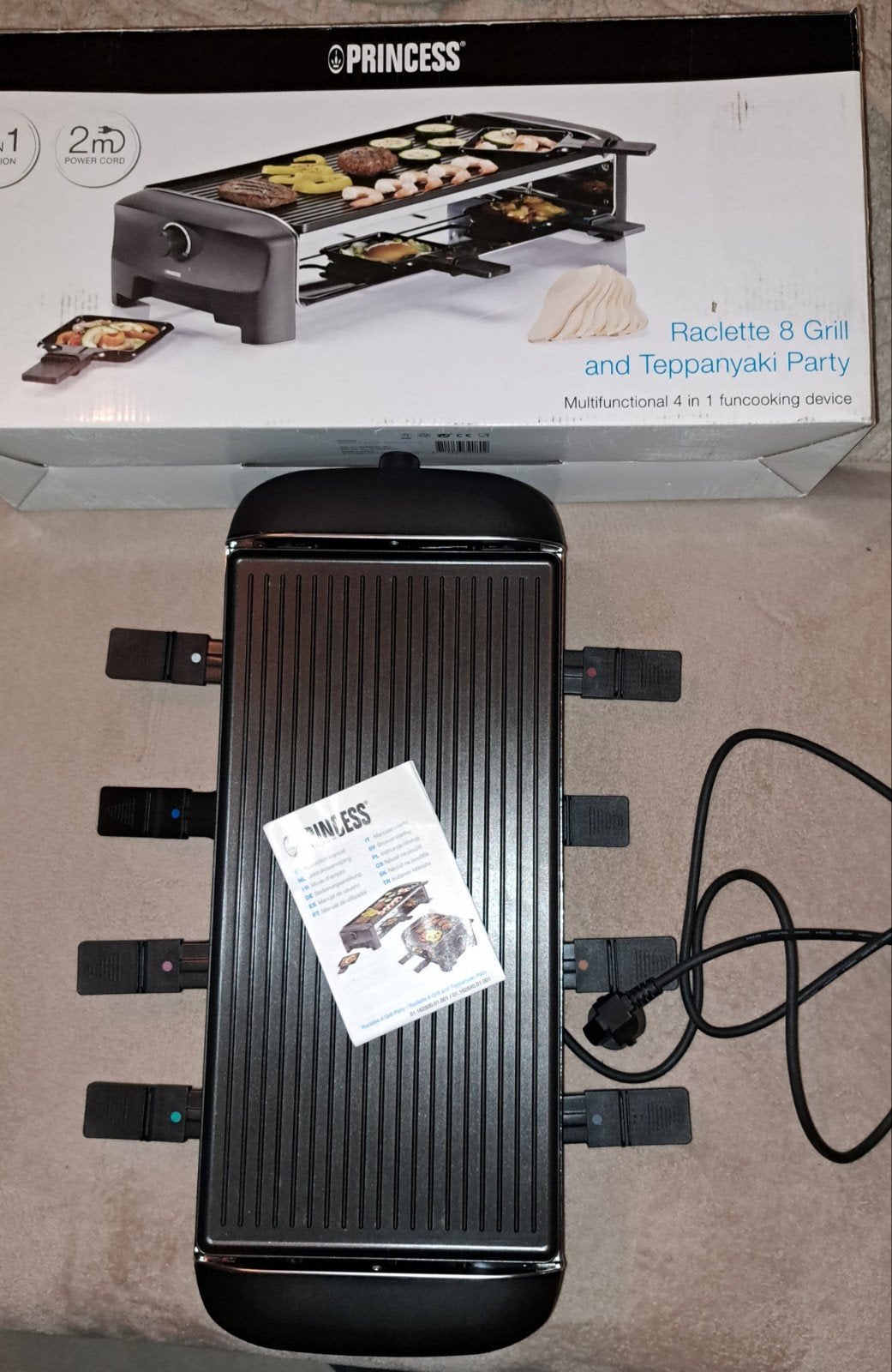 Princess raclette teppanyaki, Elektronische apparatuur, Grillplaten, Ophalen, Gebruikt