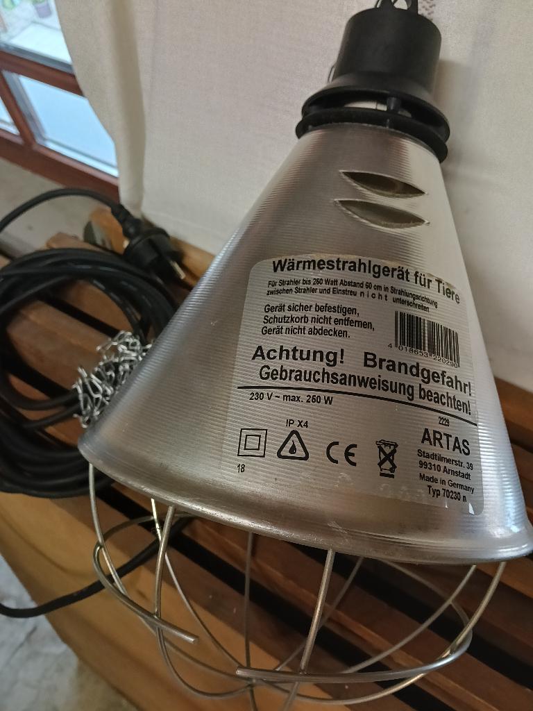 Warmte straler voor dieren, 20cm diameter, Ophalen, Zo goed als nieuw