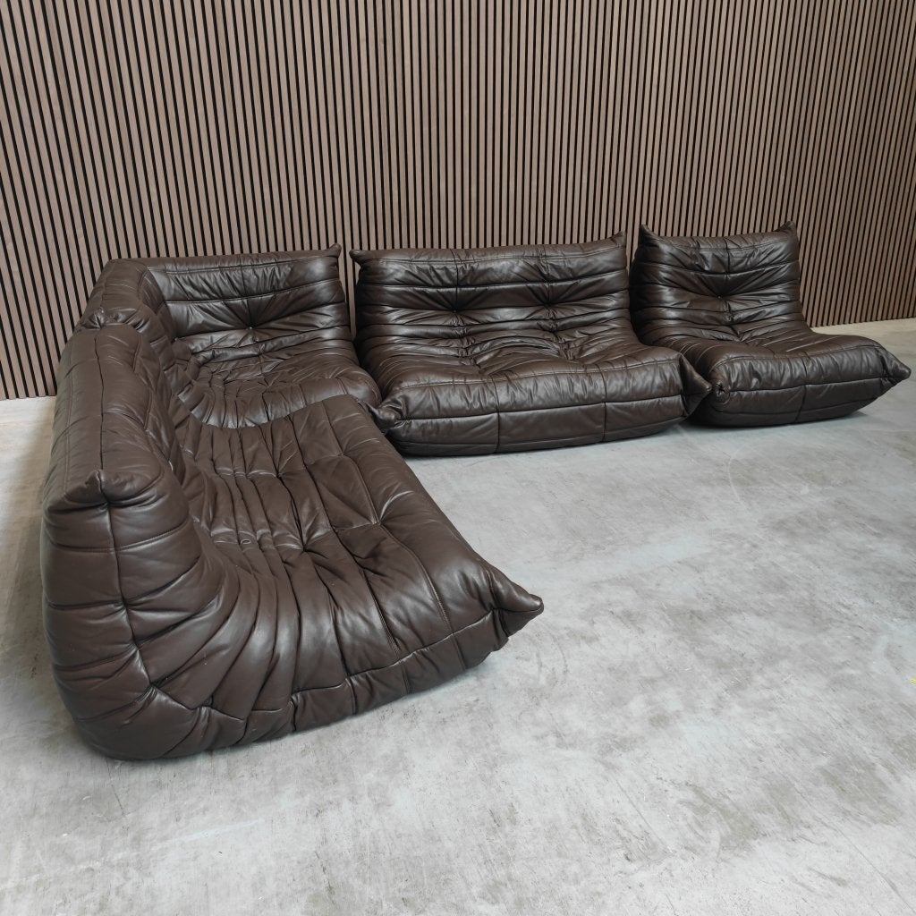 Ligne Roset Togo Modulaire Set | Mokka Leder, Enlèvement ou Envoi