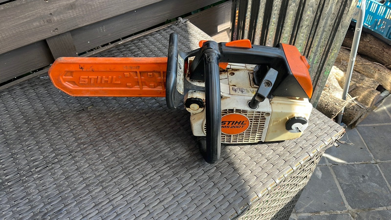 Stihl ms200t, Enlèvement, Utilisé