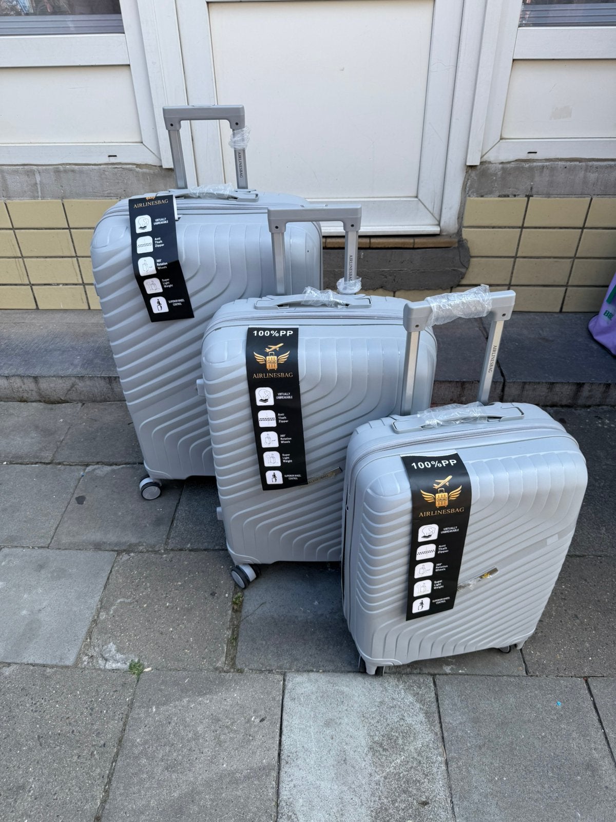 Set de 3 valise airlinesbag, Enlèvement, Neuf, Plastique dur, Clé