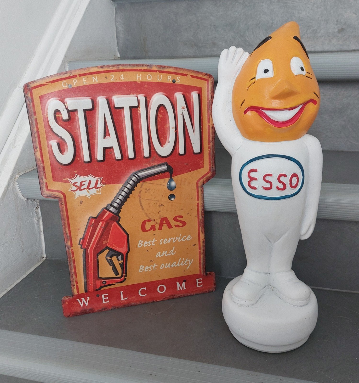 posture ESSO goutte d'huile ... 40 cm, Enlèvement ou Envoi, Comme neuf, Panneau publicitaire