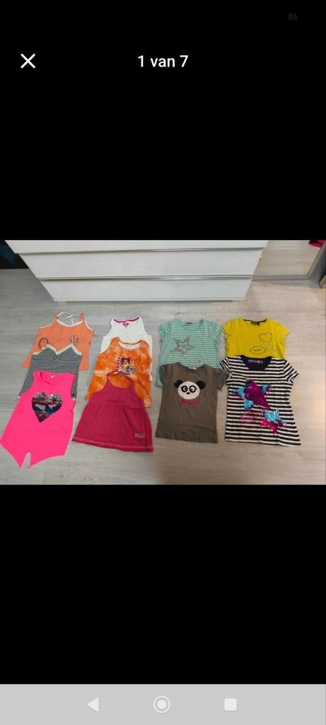 Meisjes zomerkleding maat 122/128, Ophalen