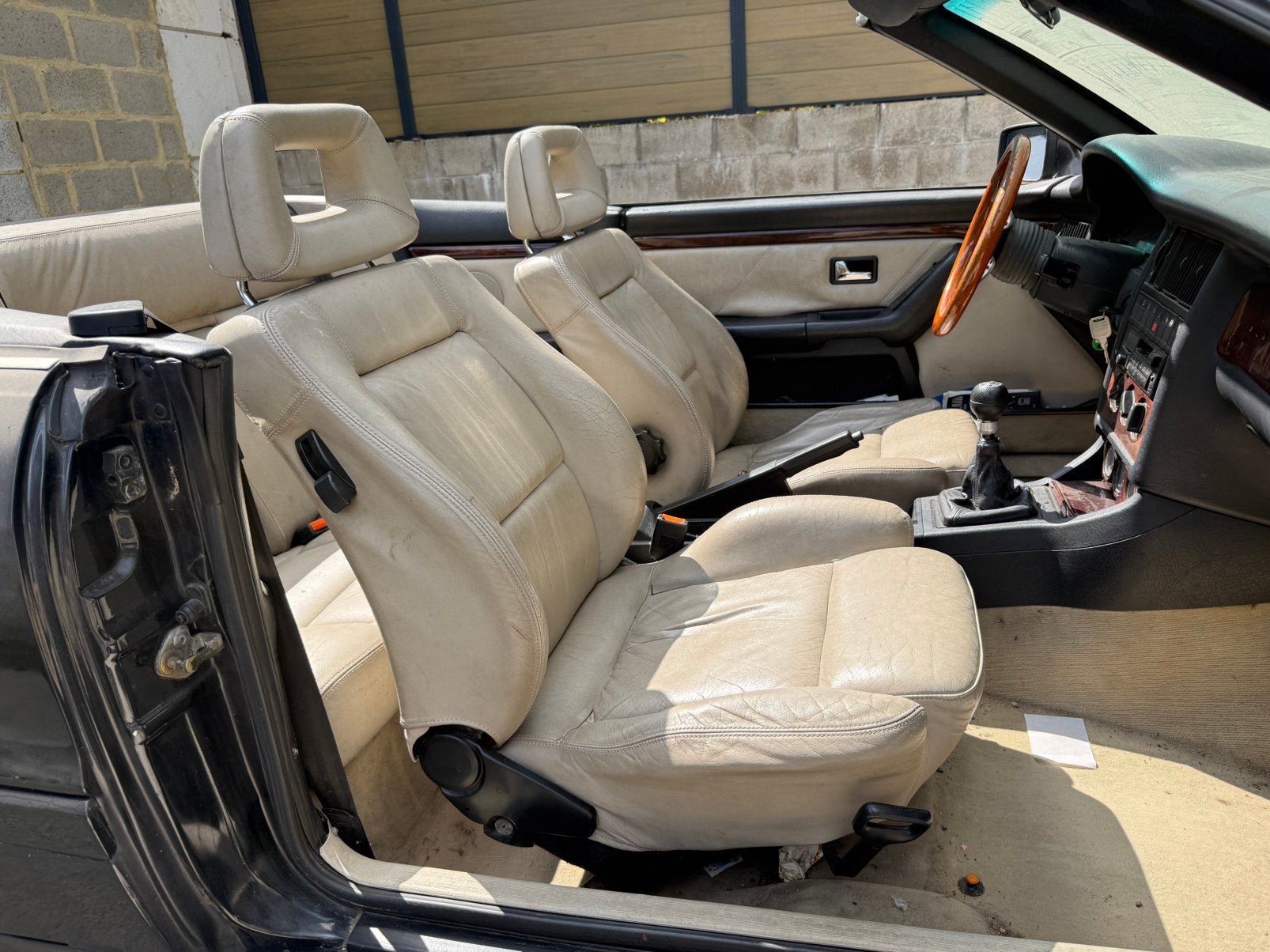 ✅Audi 80 Cabrio🔥Oldtimer🔥2,3i 5 Cyl💪⚠️Wordt opgefrist️⚠️, Auto's, Audi, Voorwielaandrijving, Beige, Cabriolet, Leder