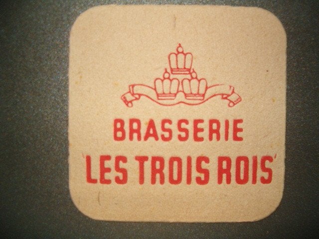 Tapis à bière Trois Rois Menen 5 : 95 x 95 mm, Enlèvement ou Envoi, Utilisé, Sous-bock