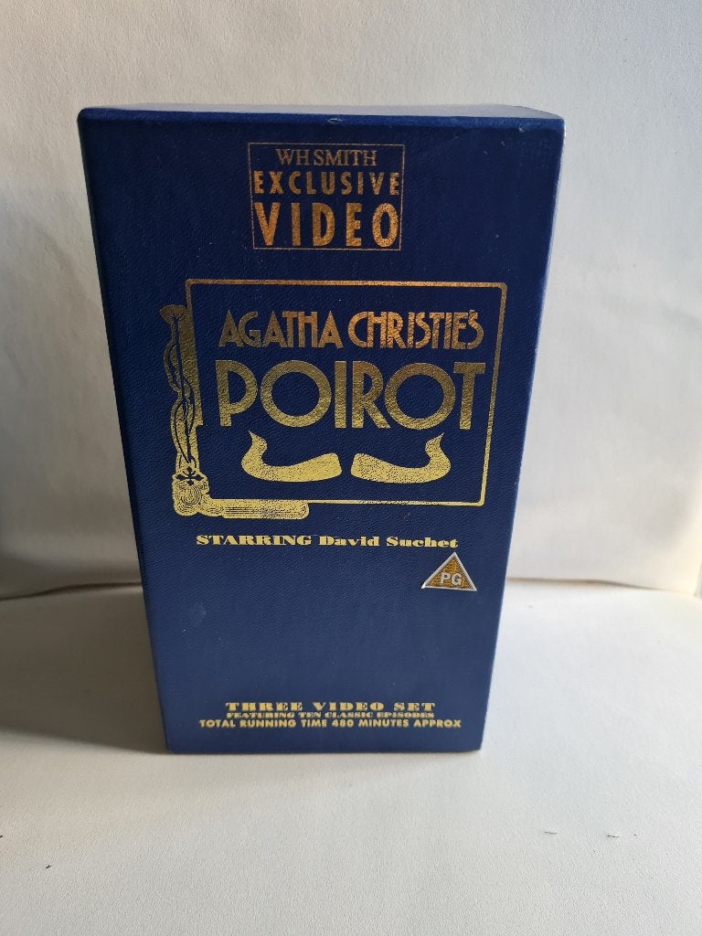 VHS Agatha Christie Hercule Poirot DAVID SUCHET VHS 3x, Thrillers et Policier, Enlèvement ou Envoi, Anglais, Coffret