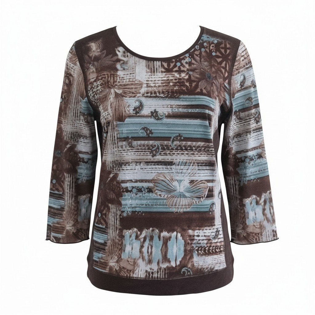 FRANK WALDER Shirt 3/4 Mouw Maat 42 In Topstaat, Meerkleurig, Maat 42/44 (L), Ophalen of Verzenden, Zo goed als nieuw
