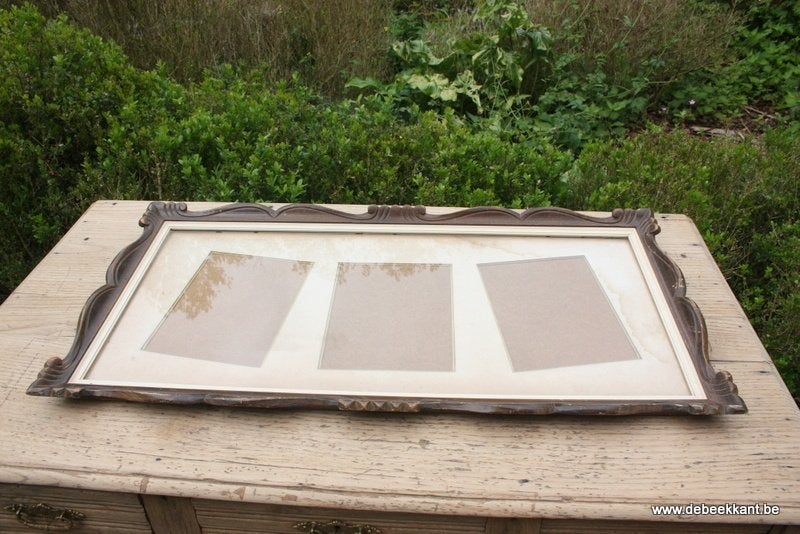 Retro vintage antieke oude artdeco kader lijst pele mele, Enlèvement ou Envoi