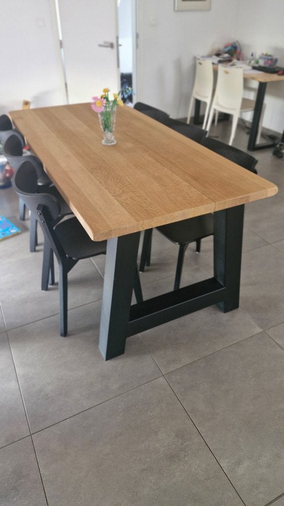 Prachtige massief eiken eettafel, 150 à 200 cm, Cinq personnes ou plus, Chêne, Comme neuf
