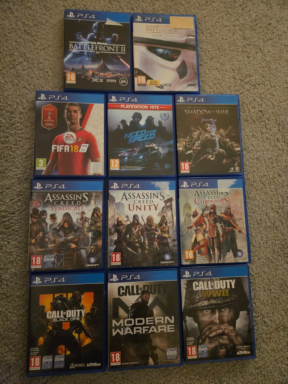 12 PS4 games te koop - prima staat, Ophalen, Zo goed als nieuw