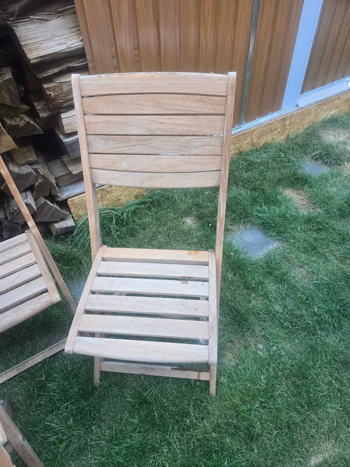 chaise teck, Ophalen, Gebruikt, Hout