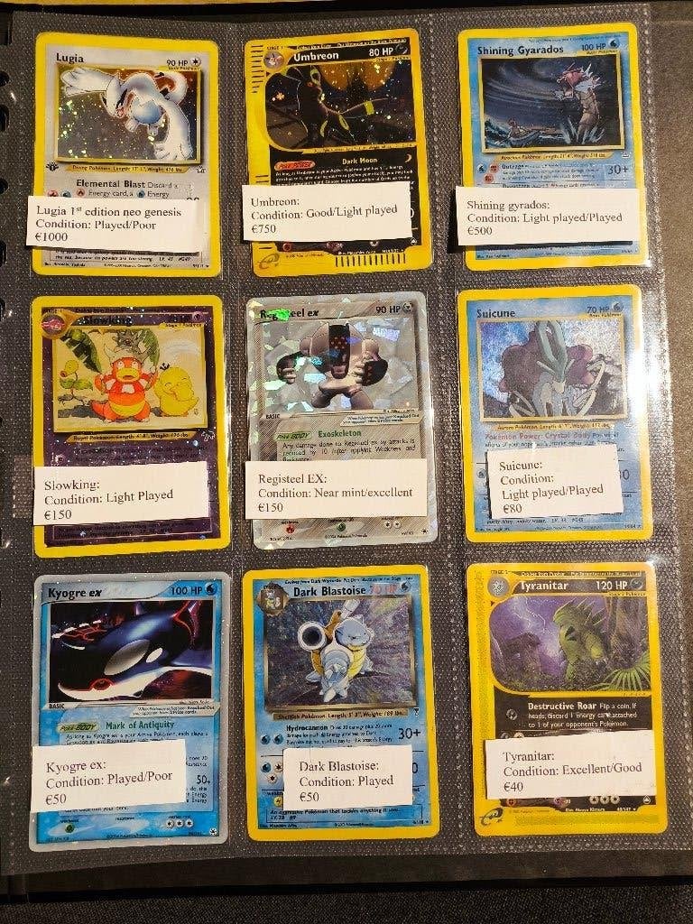 Zeldzame pokémon kaarten, 1st edition lugia neo genesis etc, Hobby en Vrije tijd, Verzamelkaartspellen | Pokémon, Ophalen, Gebruikt